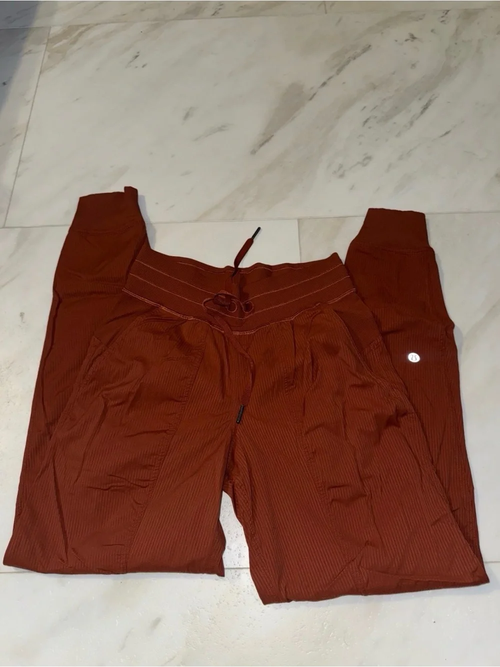lululemon athletica Rust Red Ribbed Joggers
